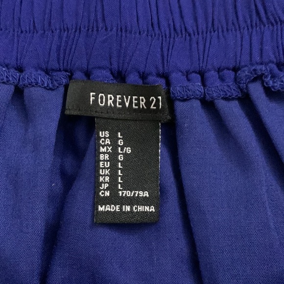 Forever 21 Blue Skater Skirt, Large - Picture 3 of 4